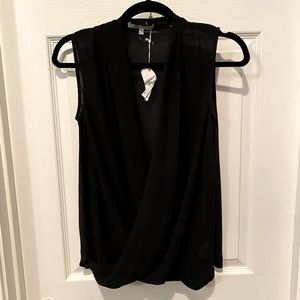 NWT black sheer tank open